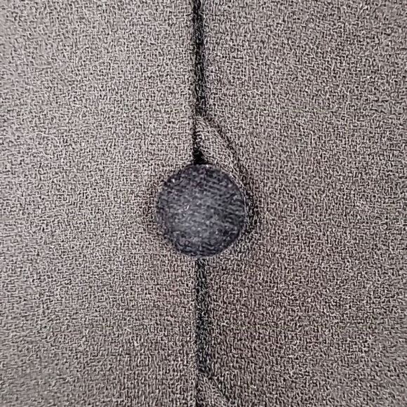 Vintage Talbots 100% Wool Trench Coat Size S Black Button Velvet Classic Y2K 90s - Picture 7 of 13